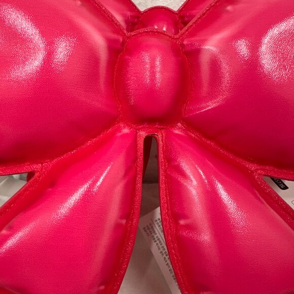SS23 Moschino Couture Jeremy Scott Pink Inflatable Ribbon Patent Leather Bag - Picture 7 of 9